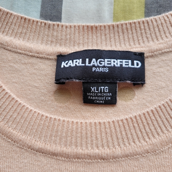 Karl Lagerfeld Polka Dot Short Sleeve Sweater, VGUC, Size XL - Picture 6 of 7